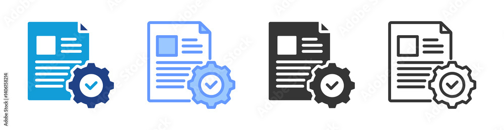 Poster Case Management icon set multiple style collection