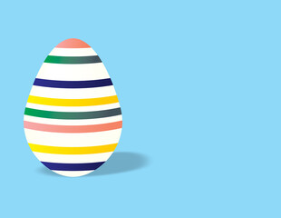 Oeuf de paques bleu pale