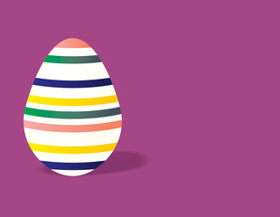 Oeuf de pâques mauve