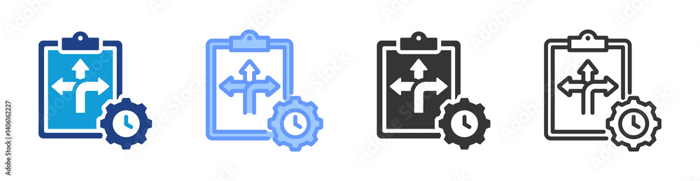 Aufkleber Flexibility Program icon set multiple style collection