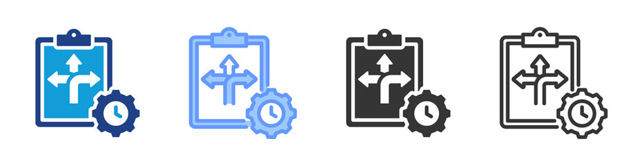 Flexibility Program icon set multiple style collection