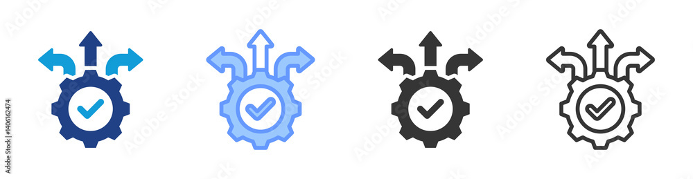 Poster Flexibility icon set multiple style collection