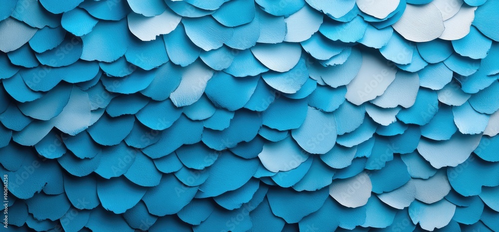 Poster blue petals overlapping abstract background texture design