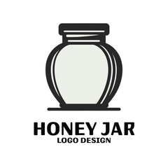 Honey Jar Vector Logo Design