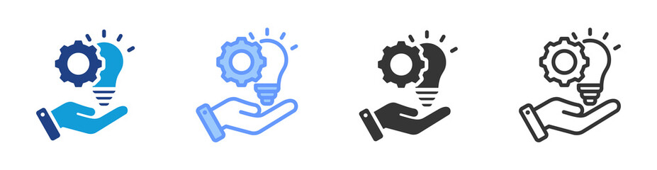 Innovation icon set multiple style collection