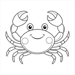 Crab Coloring Page For Kids