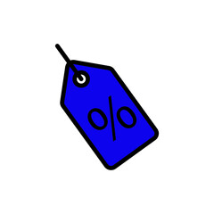 blue price tag icon