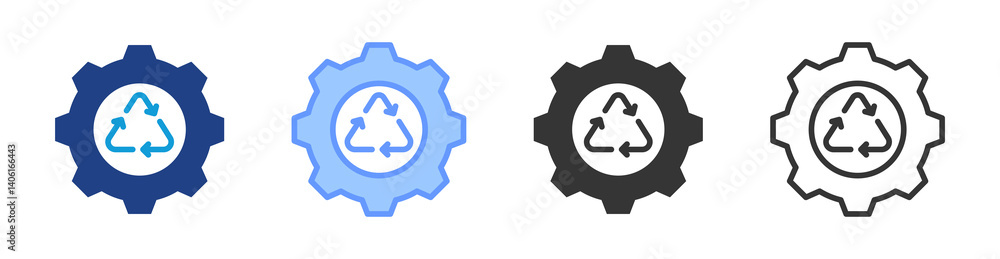 Poster Reinvention icon set multiple style collection