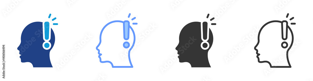 Poster Awakening icon set multiple style collection