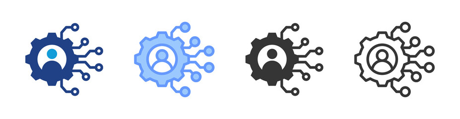 Transformation icon set multiple style collection