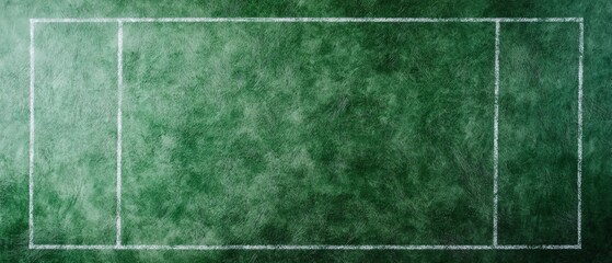 Flat lay of green football field texture with chalk lines, perfect for design mockup