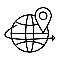 Tourist  Vector Line Icon Design