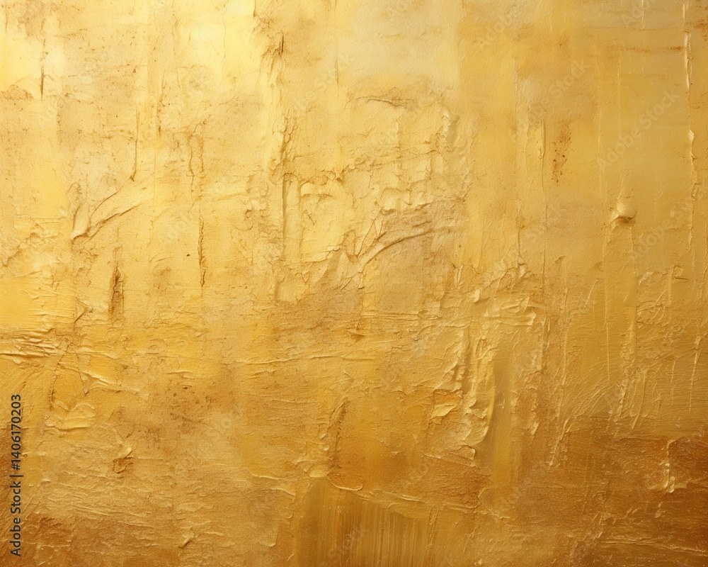 Poster textured gold surface with uneven application