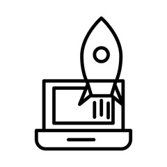 Startup Vector Line Icon Design