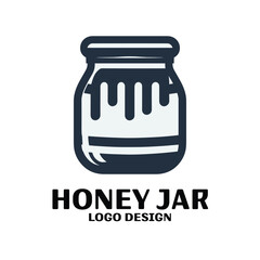 Honey Jar Vector Logo Design