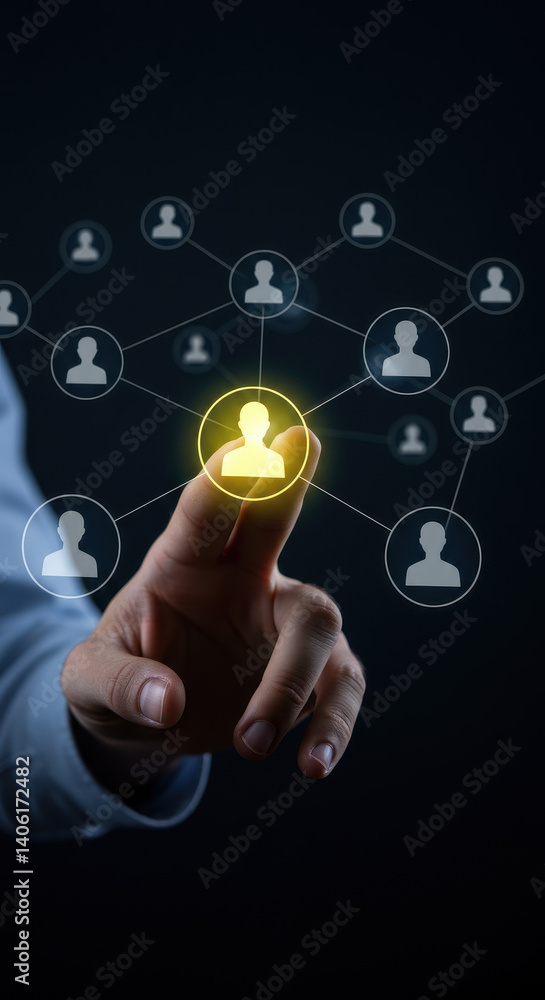 Poster connecting people: touch the future of networking, relationships, and team building with interactive