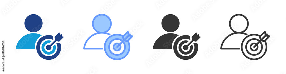 Aufkleber target icon set multiple style collection