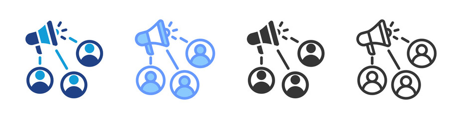 Affiliate Marketing icon set multiple style collection