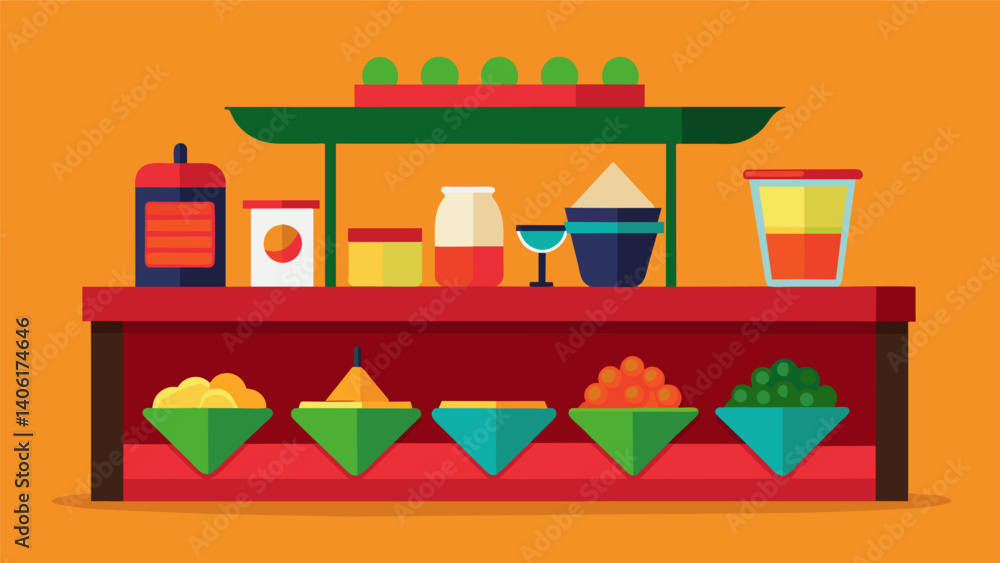 Poster a colorful snack station with a buildyourown chip and dip bar complete with a variety of salsas dips