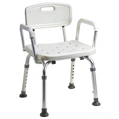Plastic shower chair with adjustable height
