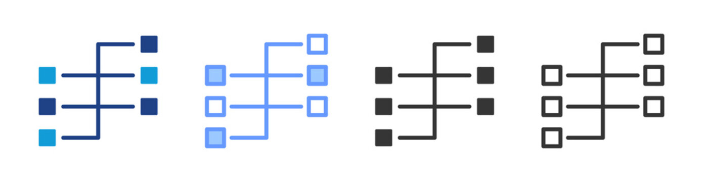 Map Reduce icon set multiple style collection