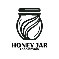 Honey Jar Vector Logo Design