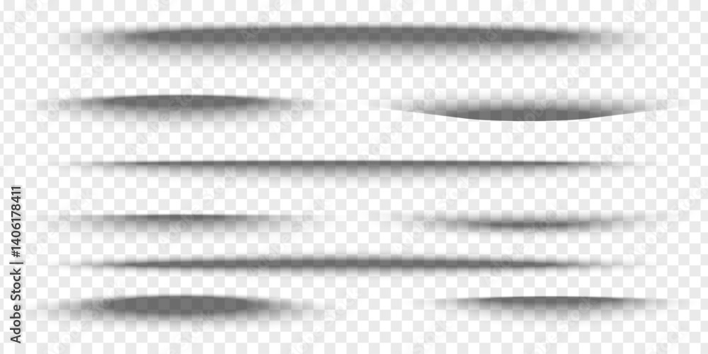 Leinwandbilder set of package or box shadow mockups. different realistic soft grey shapes. light overlay effects. s