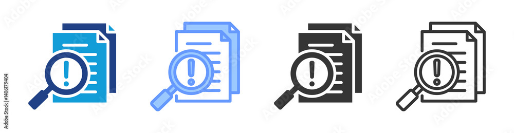Poster Information icon set multiple style collection