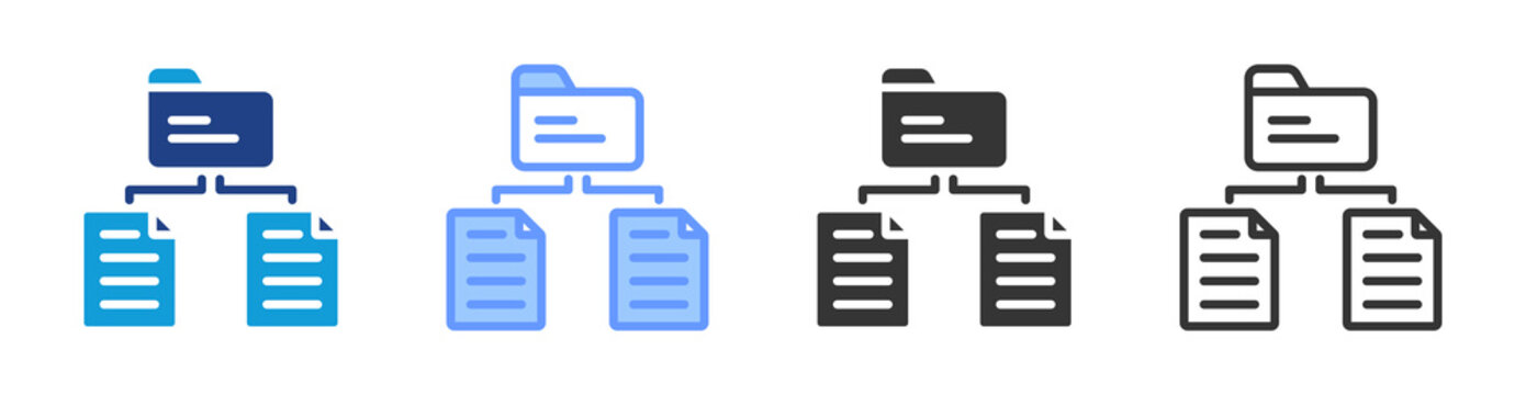 Data Enrichment icon set multiple style collection