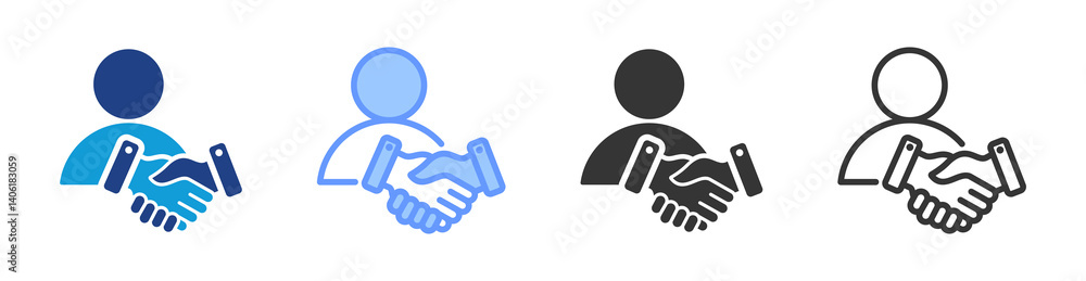 Poster Fair Use icon set multiple style collection