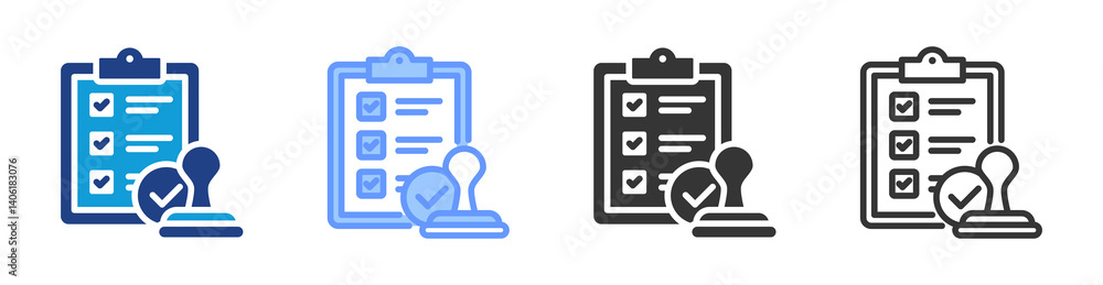 Poster terms icon set multiple style collection
