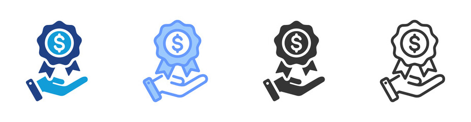 Royalty icon set multiple style collection