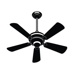 Obraz premium Isolated Ceiling Fan on White Background
