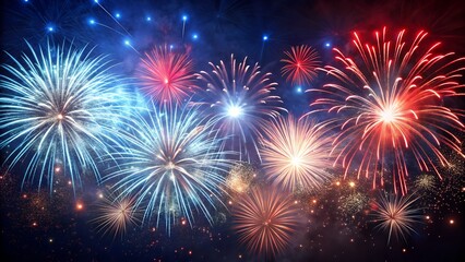 4th of july fireworks in the sky