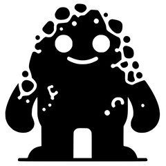 Silhouette of a stone monster