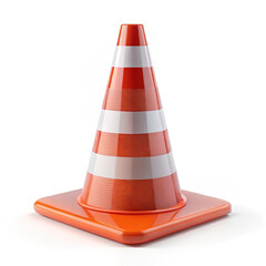 Plastic safety cone with reflective stripes