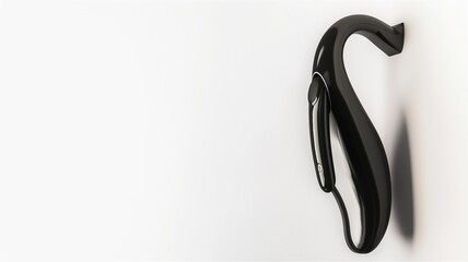 Photorealistic image of a rechargeable kitchen hook with ergonomic shape on a white background