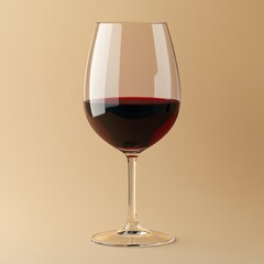 Red Wine Glass: Elegant Still Life, Warm Hues