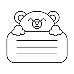 Name Tag Cute Character Animal Illustrations