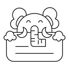 Name Tag Cute Character Animal Illustrations