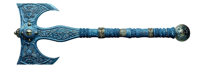 Tradition honor viking logo featuring sharpedged abstract axe representing warrior heritage surrounded by clean space for design elements, isolated transparent background, PNG CUT OUT