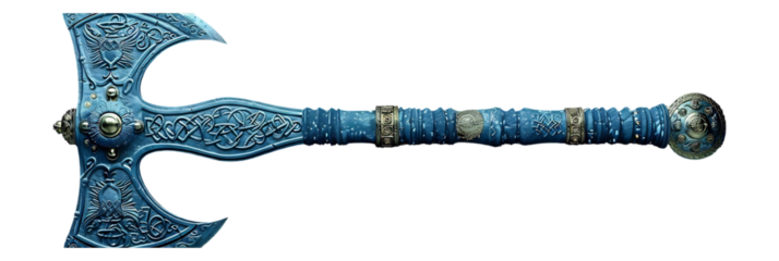 Tradition honor viking logo featuring sharpedged abstract axe representing warrior heritage surrounded by clean space for design elements, isolated transparent background, PNG CUT OUT