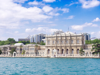 Dolmabahce Palace on Bosphorus shoreline