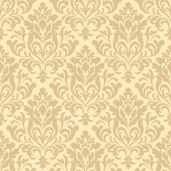 Elegant Beige Damask Seamless Pattern for Wallpaper, Fabric, Branding, Packaging, Invitations, Wedding, Home Decor Design