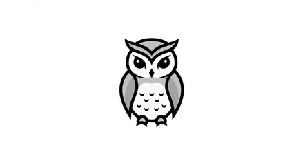 Fototapeta premium owl on white background