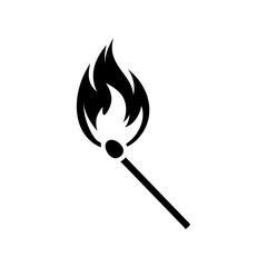 burning match vector icon
