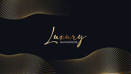 Black and Gold Abstract Luxury Background. Modern Minimal Premium Design Template. Amazing Welcome Invite. Grand Celebration Banner for Birthday and Anniversary. Elegant Decorative Layout Template. 