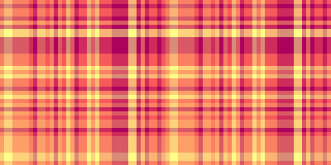 Vibrant warmtoned plaid pattern.  Perfect for textile design, website backgrounds, or fashion projects.  This seamless texture offers a cheerful, modern aesthetic, conveying warmth and energy.