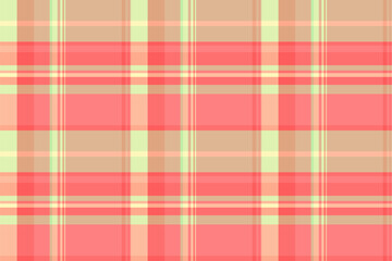 Minimal background texture seamless, overlay tartan textile pattern. Cover fabric plaid vector check in orange and red colors.