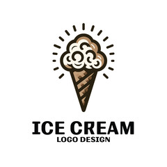 Ice Cream Vector Logo Design